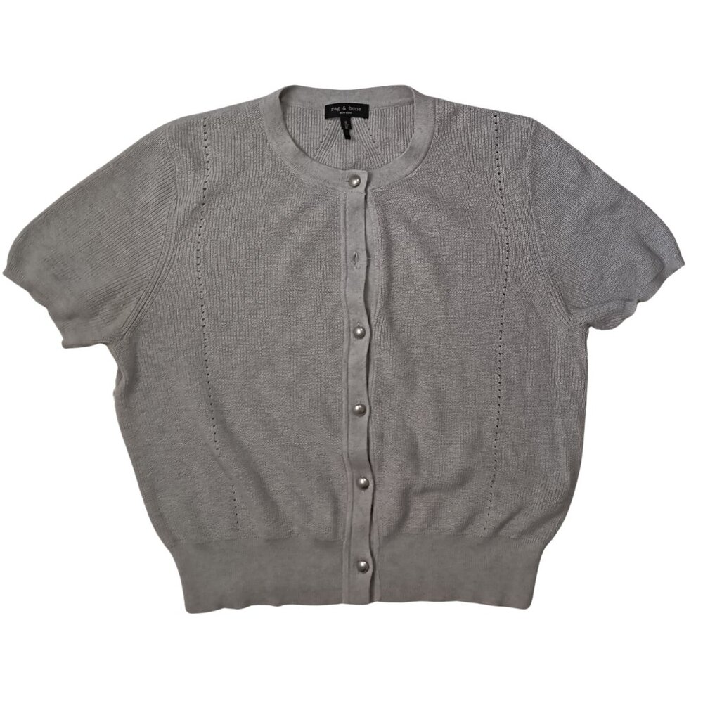 Rag & Bone Dina Short-Sleeve Cardigan – Women’s Medium (Missing Button)